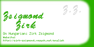 zsigmond zirk business card
